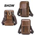 Leather Phone Holster for Men Cellphone Pouches Purse Belt Clip Holder Small Shoulder Phone Pouch with Belt Loop Compatible for iPhone 14 Pro Max 13 Pro Max Samsung Galaxy