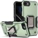 iPhone SE 2022 Case (3rd Gen)/iPhone SE 2020 Case/iPhone 8 Case/iPhone 7 Case Ring Holder Stand Rugged Hybrid Heavy Duty Cover All-inclusive Phone Case for iPhone 4.7 inch Green