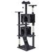 Cat Tree 80-Inch Cat Tower for Indoor Cats Cat Condo with Scratching Posts Padded Perches and Ladder Cat Stand House Furniture Black