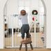 Baby Gate 36 Extra Tall for 29.5-46in Extra Wide Auto Closed Dog Gate for The House with 2-Way Door for Kids Heavy Duty Metal Safety Pet Gate for Stairs Doorway Entryways Blackâ€¦