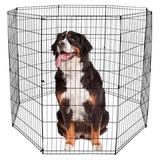 Inch Foldable Metal Pet Dog Exercise Pen Indoor Outdoor Wire Animal Playpen 8 Panels