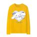 Sanrio Long-sleeved T-shirt Women 2024 New Cinnamon Dog Kulomi Melody Co-branded Clothes Pure Cotton T-shirt Tide