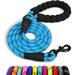 ZOUYUE Rope Dog Leash 6.5 FT with Comfortable Padded Handle Highly Reflective Threads Dog Leash for Large/Medium Dogs 1/2 inch Multi-Color