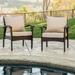 Christopher Knight Home Honolulu Outdoor Wicker Club Chair with Cushion (Set of 2) by Grey