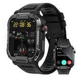 Military Smart Watch for Men (Answer/Make Call) 1.85 HD 400mAh Long Battery Tactical Sports Watch Outdoor Rugged Smartwatch for Android iOS