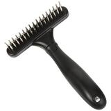 Combs Grooming Supplies Rubber Handle Horse Pet Cleaning Beauty Nail Rake Gold Large Dog Cat Loose Hair Removal (pink)