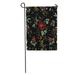 LADDKE Green Dragonfly Stitches Roses Meadow Flowers Dragonflies Butterflies Beetles Garden Flag Decorative Flag House Banner 12x18 inch
