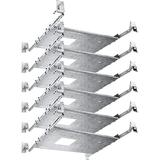 New Construction Mounting Plate 3-4-6 Inch Square LED Recessed Lighting Kits Extendable Hanger Bars - Shallow Recessed Light Housing ()