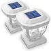Open Box Home Zone Security 12-Lumen-Each 4x4 Solar LED Post Cap Lights 2 Packs - White