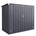 Aecojoy 46 Cu ft. Outdoor Horizontal Storage Shed with Multi-Opening Door Weather Resistant Metal Tool Shed for Trash Cans in Gray