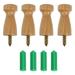 4pcs Wooden Wall Coat Hooks Hanger Vintage Wall Hanger Coat Hooks Key Holder Wall Mounted Hat Hooks for Hanging Hats Bags Towels Wall Decoration
