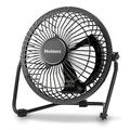 HOLMES 4 Mini High-Velocity Personal Desk Fan 4 Blades Adjustable 360Â° Head Tilt Durable Metal Construction Single Speed Ideal for Home Dorm Rooms Bedrooms or Offices Black