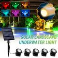 Kehuo Solar Yard Lights RGB Pond Lights Outdoor IP68 Color Changing Spotlights Submersible FountainLight Colored Adjust OutsideLandscape Lights for Garden Outdoor items Sports Items