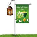 Darzheoy Garden Flag Stand Flagpole Stainless Steel Yard Garden Banner Stand Flag Pole for Outdoor Garden Lawn 48 H x 14.1 W - Black