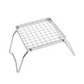 KTMGM Outdoor Stainless Steel Stove Bracket Foldable Portable Grill Gridding Bracket Baking Pan Bracket Grilling Net Small Model