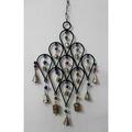 Recycled Iron teardrop wall hanging windchime bells garden indoor outdoor decor