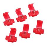 6 Pack Scotch Lock / Snap Connector Set Red Plastic Consumable Fastener