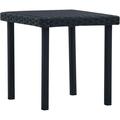 Garden Side Table Outdoor Dining Table Outdoor Beer Table Patio Tea Table Black 15.7 x15.7 x15.7 Poly Rattan