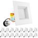 4 Inch Square Recessed Can Lights CCT Color Temperature Selectable 2700K | 3000K | 3500K | 4000K | 5000K Dimmable Recessed Lights 750 Lumens CRI 90 Energy Star Wet Rated (4 Pack)