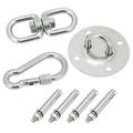 Stainless Steel Hammock/Swing Hanging Kit Ceiling Mounting Plate Snap Hook Double Eye Hook