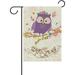 GZHJMY Cooper Girl Hello Spring Cute Owl Garden Flag Yard Banner Polyester for Home Flower Pot Outdoor Decor 28X40 Inch Yard Flags