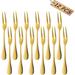 12-Piece Stainless Steel Seafood Crab Forks | 5.3 Escargot Forks | 2 Prong Tasting Appetizer Set | Durable & Elegant Silverware for Formal Events & Everyday Use | High-Quality Mini Forks