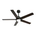 52 Inch Indoor Ceiling Fan with Light Modern Ceiling Fans 5 Blades 3 Speed Remote Control for Patio Living Room Bedroom Office Indoor Outdoor Black