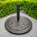 Middlebrook Designs Outdoor Patio Antique Bronze Round Circle Weave Umbrella Base