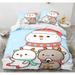 Peach Cat Bedding Quilt Cover Set 3Pcs Bedding Set Goma Cute Cats Duvet Cover Infantil Bedclothes Single Double Queen King Size