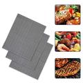 KTMGM Grill Mat For Fish Bbq Grill Mesh Mat Non Stick High Temperature Reusable Liners For Gas Charcoal Electric Grills Bbq Mat For Gas Grill Black 40 Cm
