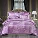 Nordic Satin Stitch Jacquard Comforter Cover Luxury Queen Full Size Double Single Quilt Cover Pink Bedding ï¼ˆNo Pillowcase Sheetï¼‰
