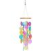 Shell Wind Chimes Handmade Seashell Wind Chimes Hanging for Outside Colorful/White Shell Wind Chimes Outdoor Delicate Waterproof Lightweight Decoration Memorial Windchimes for Yard Porch Outdoor