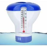 Swimming Pool Chlorine Diffuser with Thermometer Swimming Pool Chlorine Float Floating Swimming Pool Chlorine Diffuser Swimming Pool Chlorine Dispenser Chemical Dispenser for Swimming Pool