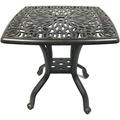 Patio End Table 21 Square Cast Aluminum Outdoor Furniture Desert Bronze