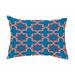 Simply Daisy 14 x 20 Bohemian 2 Blue Decorative Abstract Outdoor Throw Pillow