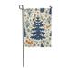 LADDKE Christmas Owls Fox Squirrel Birds Xmas Tree Stars and Snowflakes Winter Forest Garden Flag Decorative Flag House Banner 28x40 inch