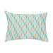 Simply Daisy 14 x 20 Wavy Splash Aqua Decorative Abstract Outdoor Throw Pillow