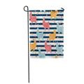 KDAGR Lama Cute Llama Design Colorful with Lines and Hearts Funny Characters in Baby Garden Flag Decorative Flag House Banner 12x18 inch