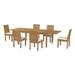 Modern Contemporary Urban Design Outdoor Patio Balcony Garden Furniture Side Dining Chair and Table Set Wood White Natural