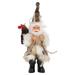 Manfiter Christmas Santa Claus Doll Flannel Doll Ornaments Standing Santa Claus Santa Statues for Christmas Tree Party Home Decor Gifts