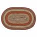 Colonial Mills Mendi Indoor Outdoor Braided Rug Red 2X9 8 Runner Oval