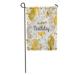 LADDKE Celebrate Happy Birthday Golden Confetti and White Gold Balloons Anniversary Garden Flag Decorative Flag House Banner 12x18 inch