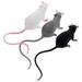 3 Pcs Simulated Soft Rubber Mouse Artificial Mice Toy Halloween Embellishments Props Decor Party Favor Model Trick