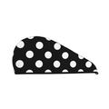 Lukts Black And White Polka Dot Microfiber Hair Towel Warp Super Absorbent Hair Shower Cap With Button Quick Dry Towel Of Makeup Headbands For Travel Shower Toiletries Beach Hair Towels