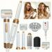 7 In 1 Hair Dryer Brush 110000 RPM Brushless High Speed Hair Dryer With Diffuser Negative Ionic Blow Dryer Brush Set Hot Air Styling Comb Automatic Hair Curler Electric Curling Wand