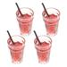 4 Pcs Toy Miniature Glass Ornaments Mini Watermelon Tea Decorations Lemon Tea Tea Cup Miniature Red Resin