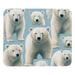 Polar Bear Printed Square Mousepad Desk Pad Desk Mat 8.3x9.8 Inch Non-Slip Rubber Bottom Suitable for Office and Gaming
