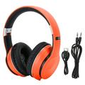 Headmounted Wireless Bluetooth Headset Foldable Stereo Sport Earphone Support Radio Mode(orange )