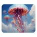 Jellyfish Gaming Mouse Pad Mouse Mat Mouse Pad - Square 8.3x9.8 Inch Printed Non-Slip Rubber Bottom - Suitable for Office and Gaming