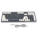 2.4G Wireless Gaming Keyboard 96 Keys Ergonomic Long Standby Time Mechanical Keyboard with RGB Light for Computers L900 Gray White Wireless Keyboard